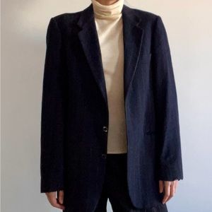 Yves Saint Laurent Navy Blue Stripe Blazer